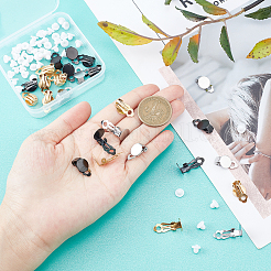 30 шт. 3-х цветная фурнитура для сережек-клипс из нержавеющей стали 304 STAS-DC0002-54