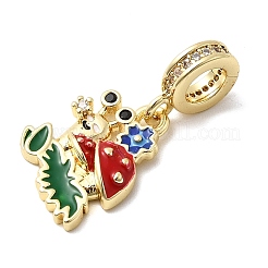 Латунь микропаве прозрачный кубический цирконий европейские подвески с подвесками KK-C137-19G