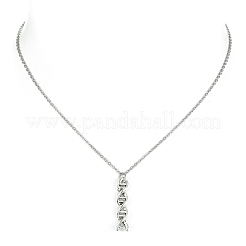 Ожерелья с подвесками из сплава двойной спирали ДНК и серьги danhle SJEW-JS01279