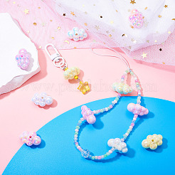 18 шт. 6-цветные непрозрачные акриловые бусины с УФ-покрытием&nbsp;OACR-TA0003-27