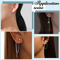 2 пара сережек-гвоздиков из стерлингового серебра&nbsp;STER-BBC0007-08