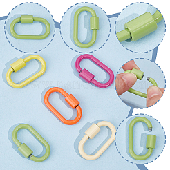 6 шт. 6 стиля карабины из сплава с винтовым фиксатором&nbsp;FIND-DR0002-08A