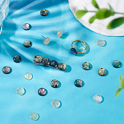 90 шт. 3-х цветные акриловые имитационные кабошоны из ракушек MACR-PH0001-65A