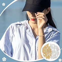 50шт 2 цвета латунные бусины&nbsp;FIND-UN0016-82