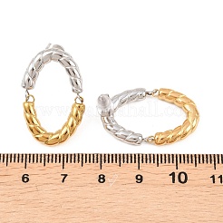 Двухцветные серьги-гвоздики из нержавеющей стали 304&nbsp;EJEW-T050-01B-GP