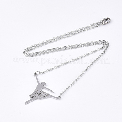 Не тускнеющие подвески из нержавеющей стали 201&nbsp;LS-NJEW-T009-JN110-1-40