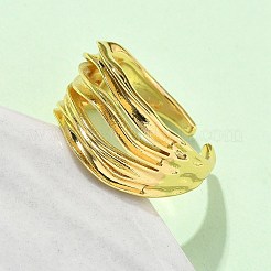 Латунь регулируемые манжеты кольца&nbsp;RJEW-V009-05G