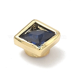 Квадратные латунные микропаве кабошоны из кубического циркония&nbsp;KK-P345-13G-E09