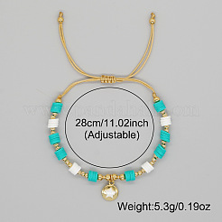 Браслеты с подвесками из латунных круглых бусин&nbsp;HJ6386-3