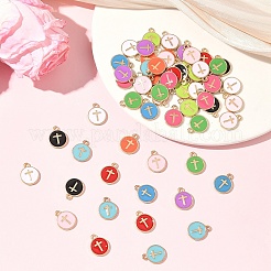 60шт 12 цвета сплава эмалевые подвески&nbsp;ENAM-YW0008-02