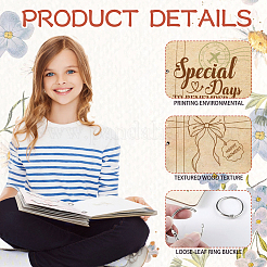 Деревянная папка с 2 кольцом DIY-WH0547-028