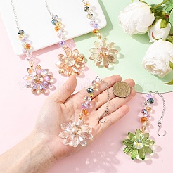 Стеклянные подвесные украшения&nbsp;HJEW-YW00255-01