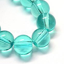 Выпечки окрашенные прозрачные стеклянные нити круглый шарик DGLA-Q022-6mm-27