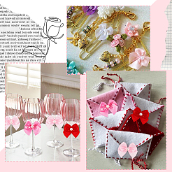 72 шт. 3-х цветные банты из полиэстера&nbsp;DIY-SP0003-61