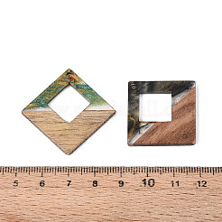 Подвески из непрозрачной смолы и ореха&nbsp;RESI-T060-52M