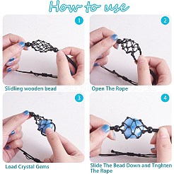 Регулируемый плетеный нейлоновый шнур макраме мешочек изготовление браслета AJEW-SW00013-22