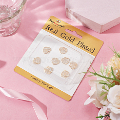 8шт латунные подвески из кубического циркония с микро-паве&nbsp;KK-BBC0019-02