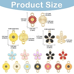 36 шт. 8-х стилевых соединительных звеньев из цинкового сплава с эмалью&nbsp;ENAM-YW0008-48