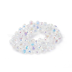 Прозрачные стеклянные бусины гальваническим пряди&nbsp;EGLA-F152B-AB02