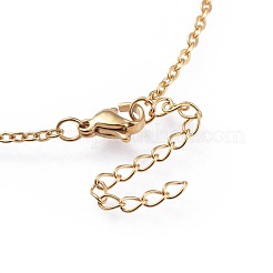 Ожерелье с кулоном из кубического циркония&nbsp;NJEW-F271-01-G