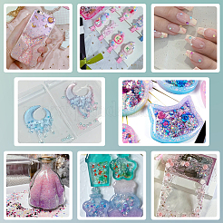 120 г двухцветных светящихся матовых стеклянных бусин GLAA-OC0001-45