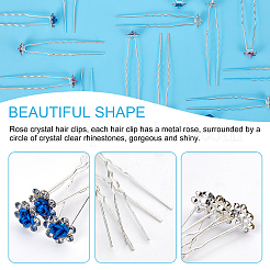 60 шт. 3-х цветные заколки для волос из сплава OHAR-PH0001-21