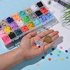 240гр 24-хцветные бусины из полимерной глины ручной работы CLAY-JP0001-10-8mm