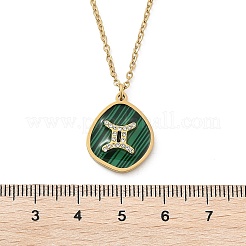 Ожерелья с подвеской в виде созвездия из нержавеющей стали 304 с микропаве из кубического циркония NJEW-R021-01G-03