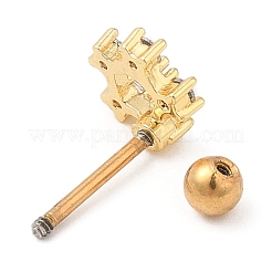 Серьги-гвоздики из циркония EJEW-L265-05G