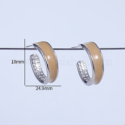 C-образные латунные серьги-гвоздики JJ2683