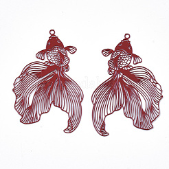 Латунная филигранная подвеска&nbsp;KKC-R001-10-A01