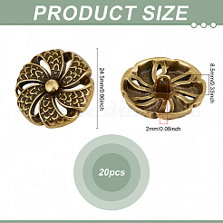 20 шт. пуговицы из сплава&nbsp;BUTT-PH0001-58AB