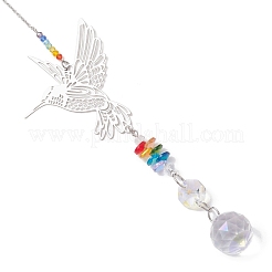 Стеклянные бусины и 201 подвесной подвесной элемент из нержавеющей стали&nbsp;HJEW-JM04762-01