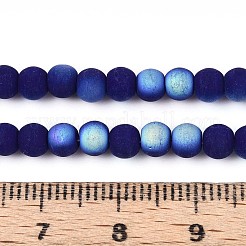 Нити из матовых непрозрачных стеклянных бусин GLAA-T032-P4mm-MBB03