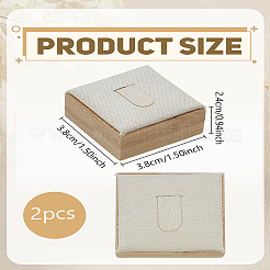 2 шт. квадратные бамбуковые деревянные одинарные кольца-подставки&nbsp;RDIS-LP0001-01