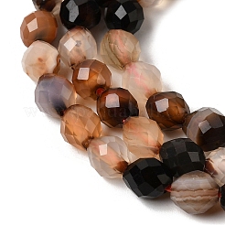 Нити окрашенных и нагретых бусин из натурального агата&nbsp;G-K376-F22-01