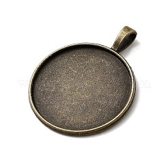 Плоские круглые сеттинги сплава кулон кабошон PALLOY-N0088-26AB-NF