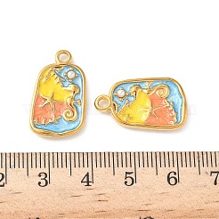 Подвески в виде морских коньков из нержавеющей стали 304 с эмалью&nbsp;STAS-I346-05G-07