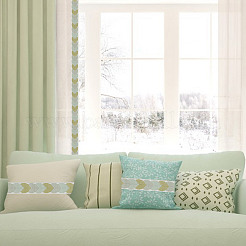 Полиэфирная жаккардовая лента в виде листьев для аксессуаров одежды OCOR-WH0097-23A