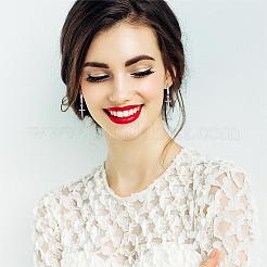 Серьги-кольца с крестом и обручем JE1075A