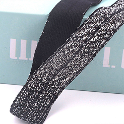 Эластичная нейлоновая лента с золотым и серебряным блеском NWIR-O010-01E