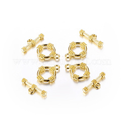 Сплавочные застежка тоггл тибетского стиля&nbsp;LS-LF0141Y-NFG