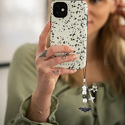 6 шт. 6 стиля эмалевых мобильных ремешков из сплава&nbsp;HJEW-SC0002-78