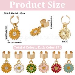 6 шт. подвеска-стетоскоп в виде цветка из сплава&nbsp;HJEW-SP0001-35