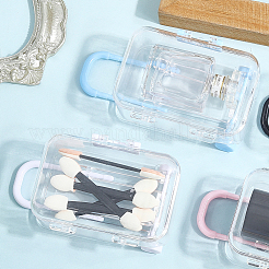 4 шт. 4-х цветные пластиковые ящики для хранения в форме сумки на колесиках&nbsp;AJEW-SP0002-60