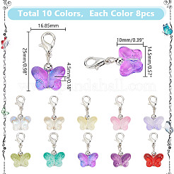 80 шт. 10-цветная бабочка&nbsp;PALLOY-HY00058