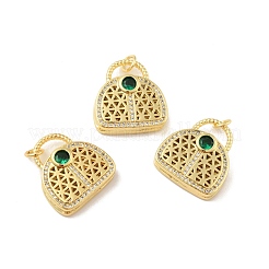 Латунные микро проложить кубического циркония подвески&nbsp;KK-B059-11G