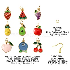 9 пара сережек с подвесками на фруктовую тематику своими руками&nbsp;DIY-FS0006-03