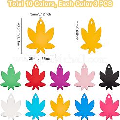 30шт 10 цвета алюминиевые заготовки подвески&nbsp;ALUM-FH0001-10