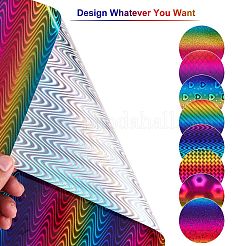 8 шт. 8 стильные водонепроницаемые ПВХ виниловые лазерные радужные наклейки DIY-SZ0003-64